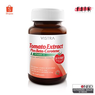 Vistra Tomato Extract Plus Beta-Carotene &amp; Vitamin E วิสทร้ามะเขือเทศ ผสมเบต้าแคโรทีนและวิตามินอี