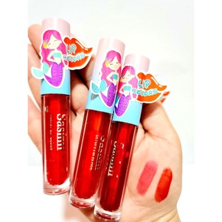 ลิปติ๊นนางเงือกSasimi tint mermaid สีสวยอมแดงอมส้ม ติดทนนานตลอดวัน