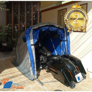 เต็นท์จอดสำเร็จรูป โรงจอดรถ CARSBRELLA รุ่น BIKE สำหรับรถมอเตอร์ไซค์ขนาดกลาง-ใหญ่ ป้องกันแสงแดด ฝุ่น ฝน และสิ่งสกปรก