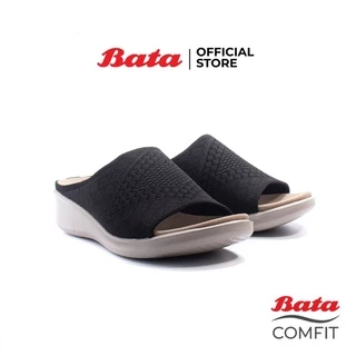 Bata บาจา รองเท้าเพื่อสุขภาพแบบสวม ใส่ลำลอง เสริมสุขภาพ สูง 1 นิ้ว สำหรับผู้หญิง รุ่น Zeta สีดำ 6696868