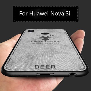 For Huawei Nova 3i Cloth pattern Soft TPU Breathable Hand Sweat Prevention Case