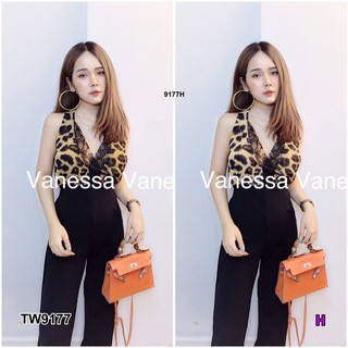 PP9177 จั้มสูทลายเสือขายาว