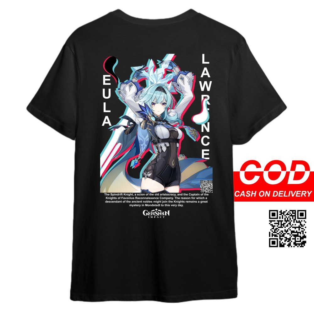 เสื้อยืด EULA LAWRENCE GENSHIN IMPACT - ดีไซน์ GENSHIN IMPACT - เสื้อยืด DISTRO EULA GENSHIN IMPACT 