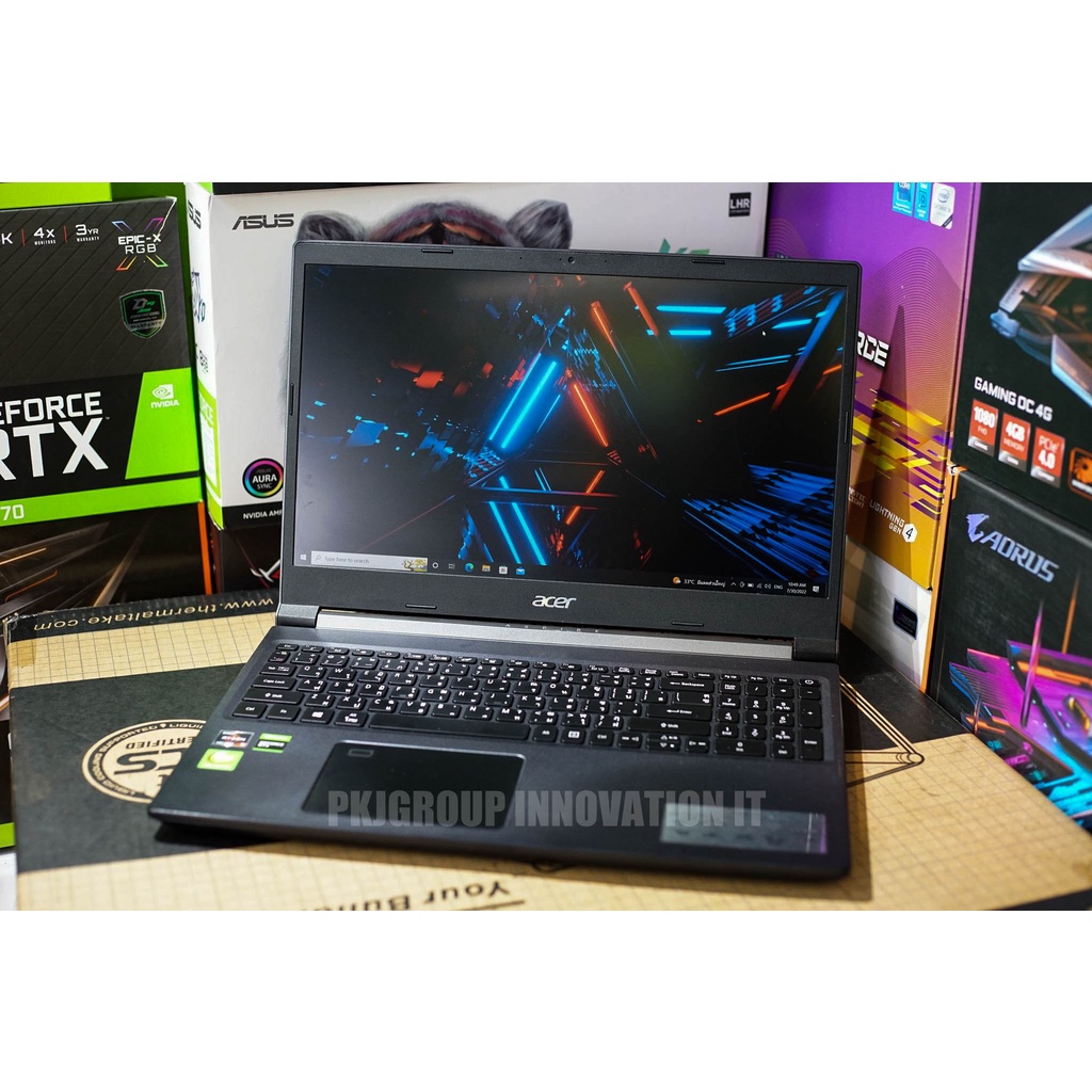 โน๊ตบุ๊คมือสอง Acer Aspire 7 AMD Ryzen 5 5500U GTX1650 RAM 8 GB SSD 512GB