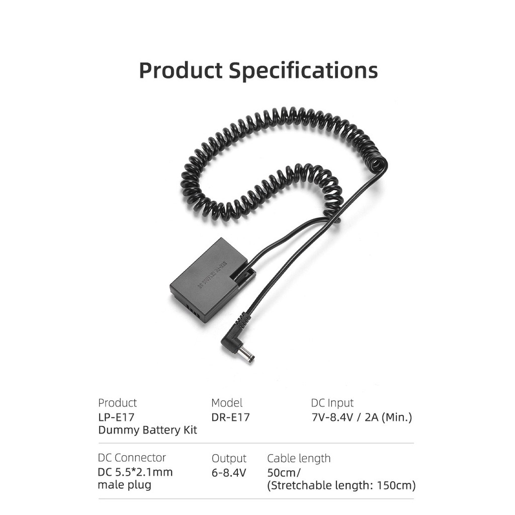 KingMa Dummy Canon LP-E17 แบตไลฟ์สด DC Coupler แบตกระสือ LPE17 (รับประกัน1ปี)
