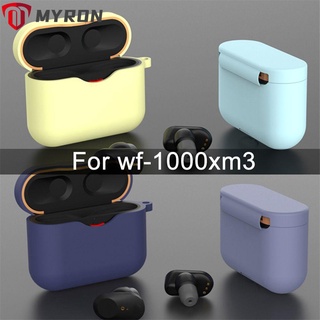 myron เคสหูฟังซิลิโคนนุ่มป้องกันการสูญหายสําหรับ sony wf - 1000 xm 3