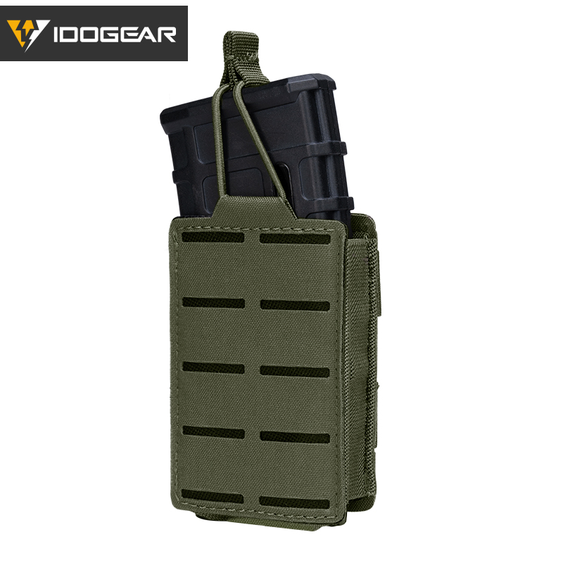 Idogear กระเป๋ายุทธวิธี LSR 556 นิตยสาร Singel Mag Carrier Holder MOLLE Belt Pouch Laser Cut 3566