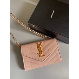 Ysl Small Wallet แถมฟรีสายโซ่