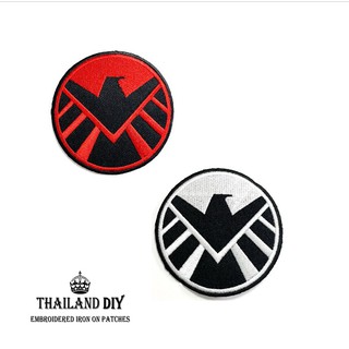 [ ตัวรีดติดเสื้อ MARVEL The Avengers S.H.I.E.L.D. Patch ] ฮีโร่ งานปัก DIY wop  มาร์เวล อเวนเจอร์ ตัวรีดติดเสื้อผ้า hero