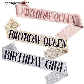 Spef Birthday Queen/Girl Satin Sash 21 Birthday Sash Party Supplies Free