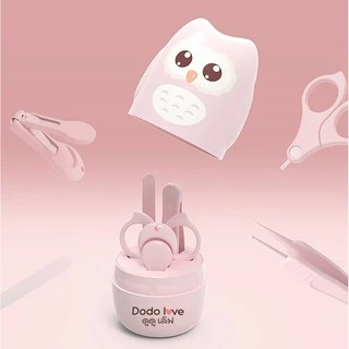 babykids ชุดกรรไกรตัดเล็บเด็กเล็ก 4 ชิ้น กรรไกรตัดเล็บ แหนบ ตะไบ กรรไกรหัวสั้น DODOLOVE