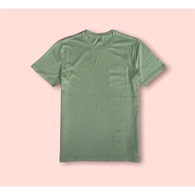 Katun เสื้อยืดเสื้อยืดผ้าฝ้ายแขนสั้น LOGO BY G*P KAOS ORIGINAL | สั้น SLEEVED TSHIRT NAVY SAGE สีเขี