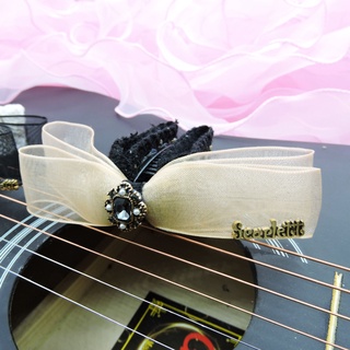 Han Organza กิ๊บติดผมหางม้า รูปกล้วย ประดับโบว์ แนวตั้ง เหมาะกับฤดูร้อน สําหรับผู้หญิง 2022