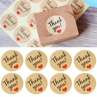 120x Thank You Craft กระดาษสติกเกอร์สติ๊กเกอร์งานแต่งงานโปรดปราน Letter Gift Labels