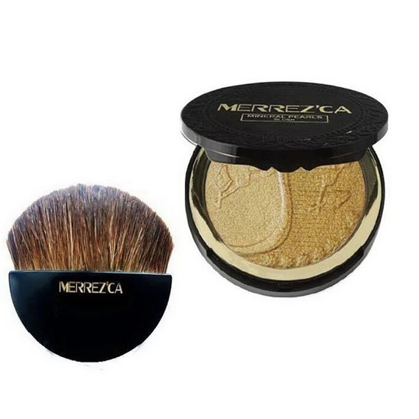 MERREZCA MINERAL PEARLS BLUSH พร้อมแปรง # 301 Highlight & bronzer