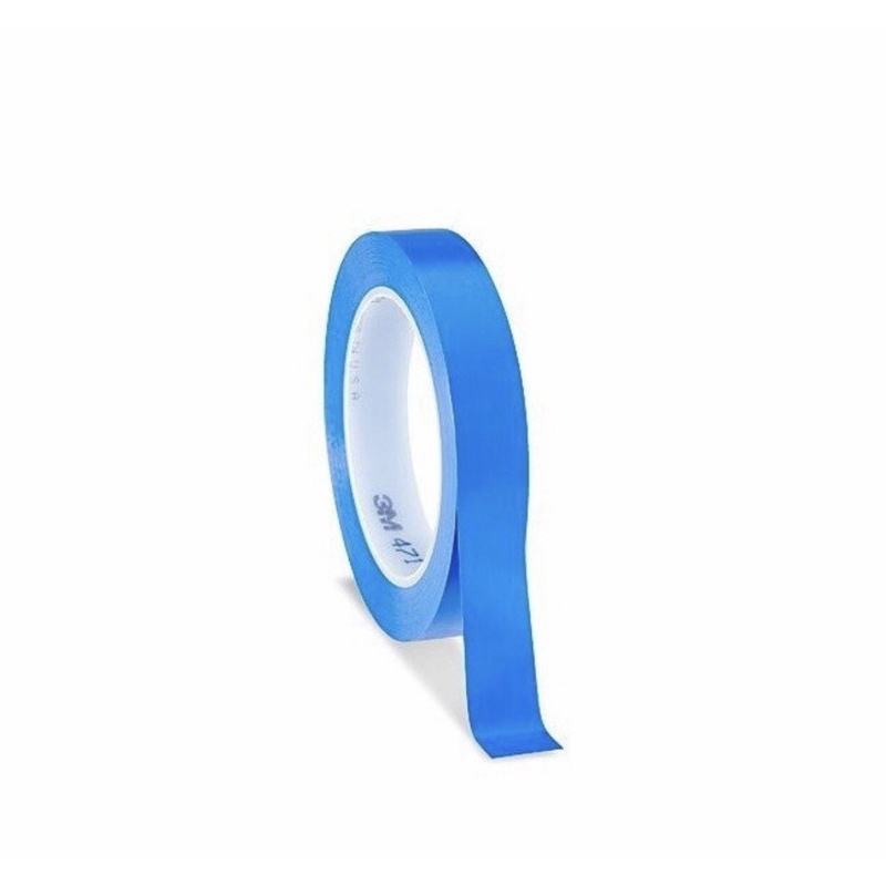 เทปตัดเส้น เทปไวนิลตีเส้น สีน้ำเงิน 3M 471 Vinyl Tape ใช้ตีเส้นคม เข้าโค้งเนียนเรียบ ทนอุณหภูมิสูง ข