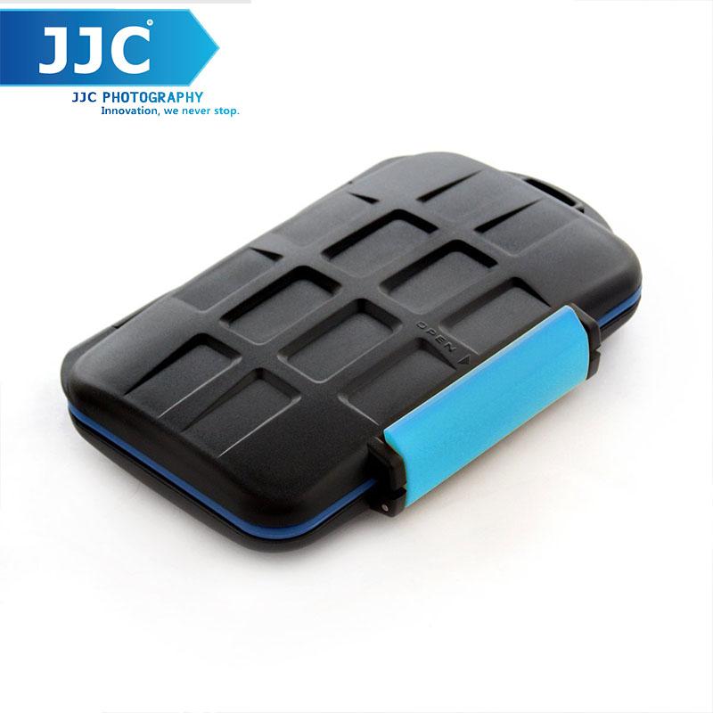 JJC MC-2 เคสการ์ดหน่วยความจํายางปิดผนึกกันน้ํา f/4 Cf การ์ด 8 การ์ด Sd