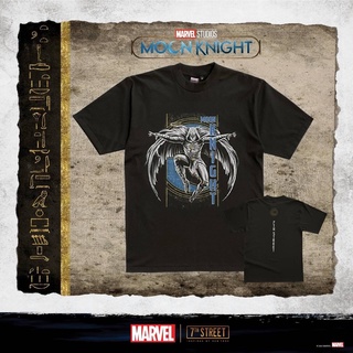 เสื้อยืดโอเวอร์ไซส์ MOON KNIGHT ทรงคอฟิต ตะเข็บเดี่ยว ไร้ตะเข็บข้าง สไตล์เสื้อยุค 90’s ของแท้ 100%