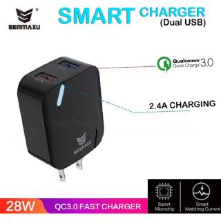 SENMAXU AC-052 QC 3.0 28W Smart Charger Dual USB หัวชาร์จ ชาร์จไว งานดี แท้