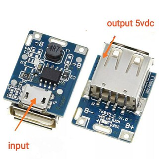 วงจร​ power​ bank แบตฯลิเธียม - DC 5V Step Up Power Module Lithium Battery Charging Protection Board Boost Converter