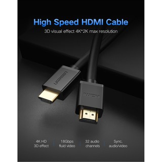 UGREEN รุ่น HD104 HDMI Cable 4K สาย HDMI to HDMI สายกลม ยาว 0.5-10 เมตร สายต่อจอ HDMI Support 4K, TV, Monitor, Computer #2
