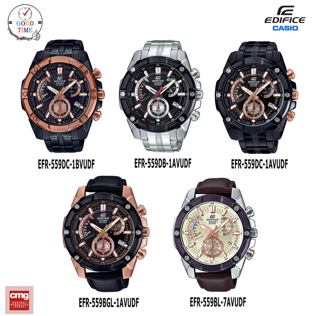 Casio Edifice แท้ นาฬิกาข้อมือผู้ชาย รุ่น EFR-559DC-1BVUDF (สินค้าใหม่ ของแท้ มีใบรับประกัน CMG)