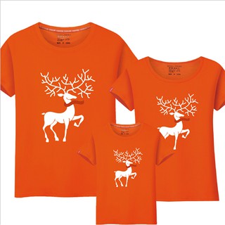 TT-9 Colors Christmas Deer Kids Baby Romper Family Tee Cotton Family Tshirt Family T-shirt Family Tshirts Couple T Shirt