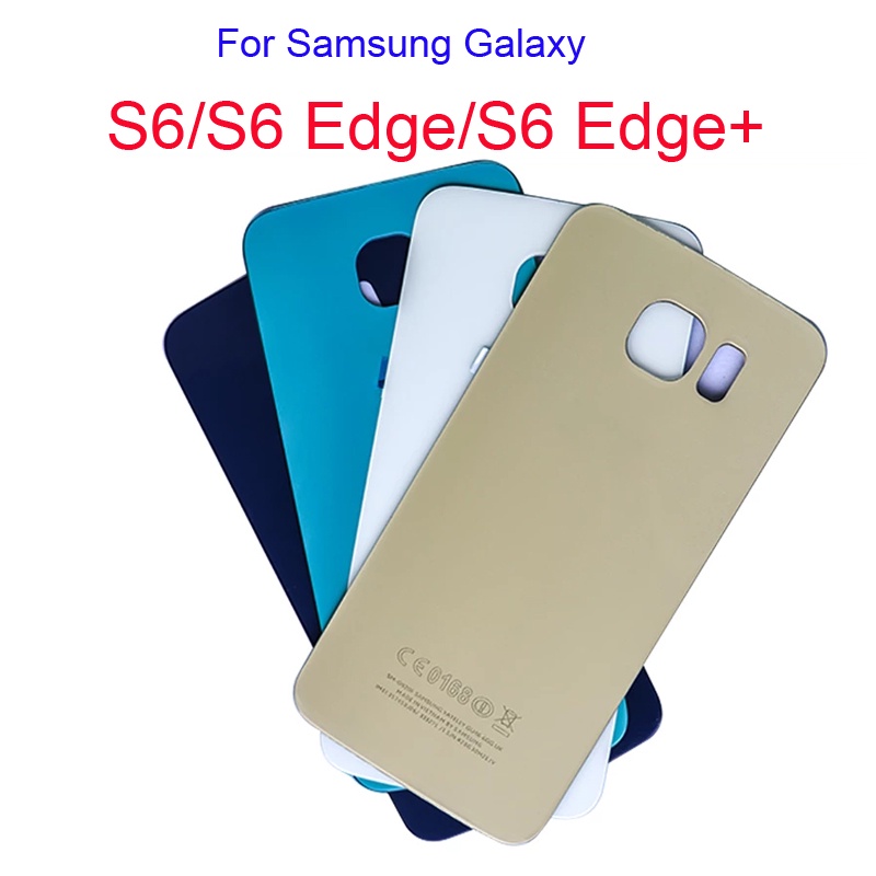 ฝาครอบแบตเตอรี่ด้านหลัง พร้อมกาว สําหรับ Samsung Galaxy S6 S6 Edge S6 Edge Plus