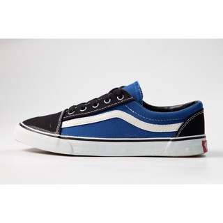 รรองเท้าทรง VANS รองเท้าผ้าใบทรงแวน รุ่น V-7  สีทะเลดำ ยี่ห้อ Mashare