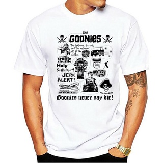 [S-5XL]เสื้อยืด พิมพ์ลายแผนที่สมบัติ The Goonies Spolier Quotes แนวตลก สีเงิน สีเทา สําหรับผู้ชาย และผู้หญิง