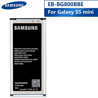 SAMSUNG แบตเตอรี่ สำหรับSamsung GALAXY S5 Mini G800F G870A G870W S5mini EB-BG800CBE EB-BG800BBE แบตเตอรี่ 2100MAh