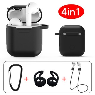 ★Hu กระเป๋าเก็บหูฟังบลูทูธ แบบพกพา ป้องกันการสูญหาย สําหรับ AirPods 4 ชิ้น