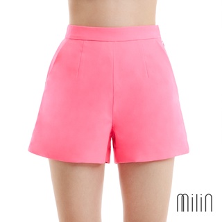 [MILIN] Slight Shorts Flat front high waist shorts กางเกงขาสั้นเอวสูงซิปข้าง