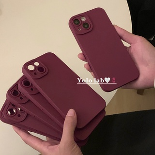 เคสโทรศัพท์มือถือ ผิวด้าน กันกระแทก กันรอยกล้อง สีไวน์แดง สําหรับ Vivo Y11 Y12 Y15 Y17 Y19 Y20 Y20i Y20S Y31 Y12S Y12A S1 Pro