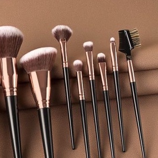 แปรงแต่งหน้า  brush set เซต15ชิ้น  แปรงปัดแก้ม แปรงไฮไลท์ แปลงแต่งหน้า Make up brush fancy H22 (2สี)