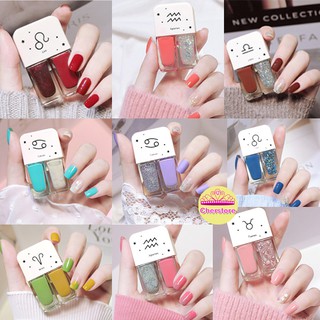 🌈SET 2 สี สีทาเล็บ สีกึ่งเจล Fairy’s Gift🧝🏻‍♀️✨ไม่ต้องอบ Nail polish 2 in 1 ในแท่งเดียว มี 30  แบบ B1-B20💕