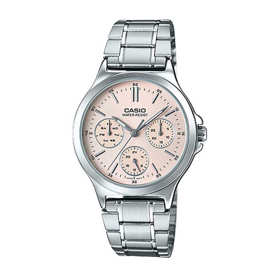 Casio Standard นาฬิกาข้อมือผู้หญิง สายสแตนเลส รุ่น LTP-V300,LTP-V300D,LTP-V300D-4A,LTP-V300D-4AUDF -