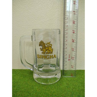 แก้วมัคเบียร์สิงห์ Singha (มีหูหิ้ว)