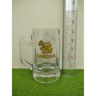 แก้วมัคเบียร์สิงห์ Singha (มีหูหิ้ว)