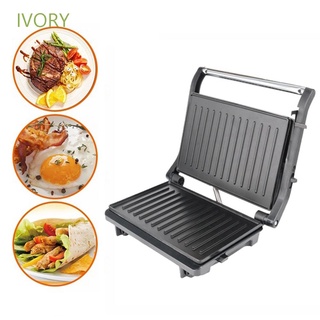 IVORY Double Panini Grill|Health Baking Sandwich Toastie Maker Heating Toaster Electric Indoor Multifunctional Steak Pan