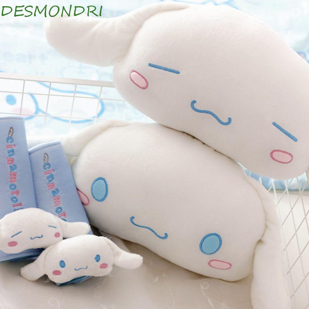 Desmondri ปลอกหุ้มเข็มขัดนิรภัย พนักพิงศีรษะ ลายการ์ตูนสุนัข Cinnamon สําหรับรถยนต์