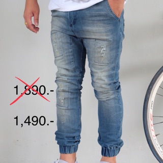 ลด 70฿ ไม่มีขั้นต่ำ AUGIOUT3 Foggy Jogger Denim กางเกงยีนส์ขาจั๊มผู้ชาย (By JwonHuman)