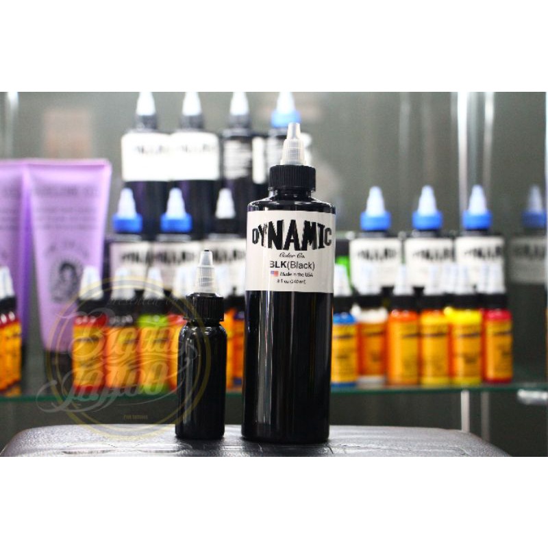 สีสัก BLK /(เเบ่ง1ออนซ์)(1/2ออนซ์)(5 ml.)/หมึกสัก/ไดนามิค/BLK/black/Dynamic/Ink/สีแท้100%