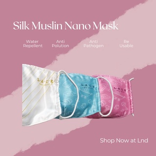 เซ็ท 3 ชิ้นสุดคุ้ม Lnd แมส หน้ากากผ้า Silk Muslin Nano Mask