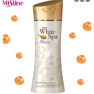 ⚡FLASH SALE⚡♡พร้อมส่ง Mistine White Spa Gold Caviar UV White Lotion มิสทีน ไวท์ สปา โกลด์ ยูวี ไวท์ โลชั่น 200 ml