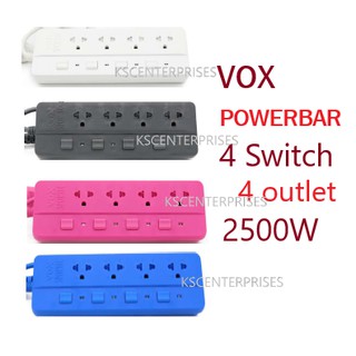 VOX Plug 4 Switch/ 4 outlet 2500W 3M. SPORTEC