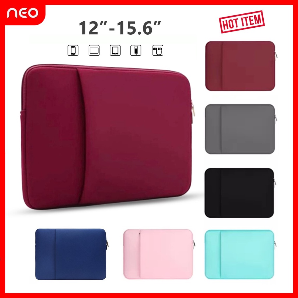 【พร้อมส่ง】เคสโน้ตบุ๊คกันกระแทก กระเป๋าแล็ปท็อป12"-15.6" ซองโน๊ตบุ๊ค Mcbook ซองแท็บเล็ต Surface PRO