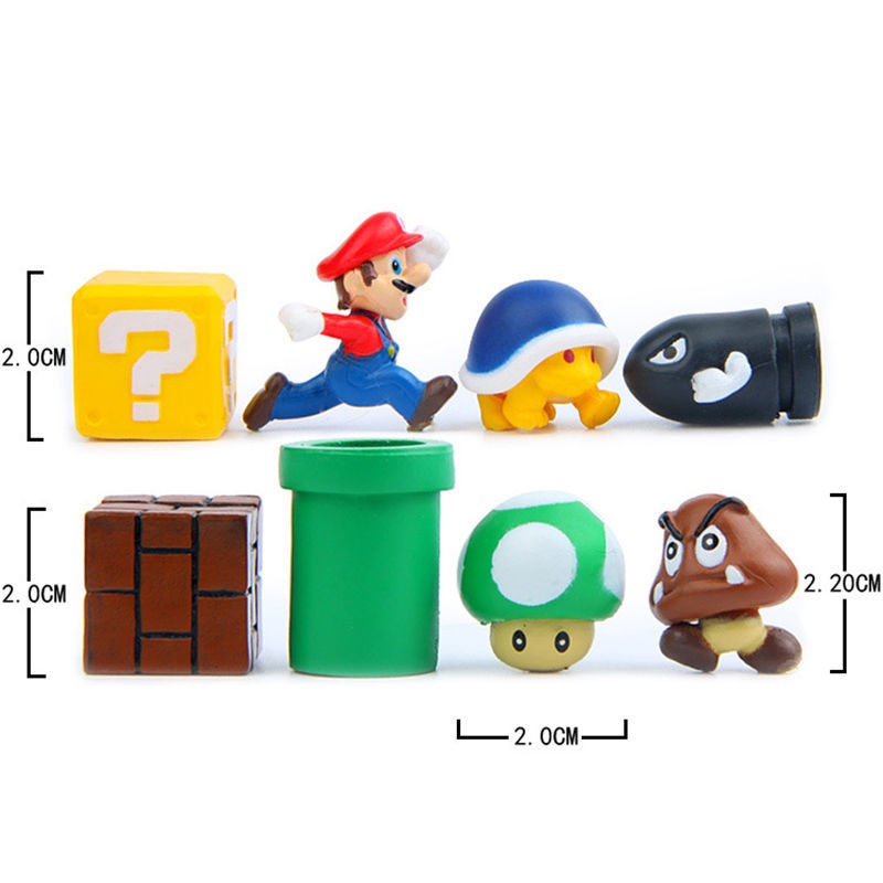 แม่เหล็กติดตู้เย็น รูปตุ๊กตา Super Mario Brothers Mario Bullet Mushroom Turtle Wall Well Hand Office - รูปที่ 3