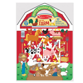 Melissa &amp; Doug Reusable Puffy Stickers – Farm