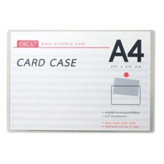 ORCA แฟ้มซองพลาสติกแข็ง CARD CASE A4 PVC